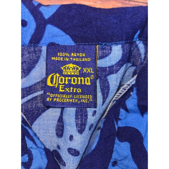 Corona Extra Beer Hawaiian Rayon Shirt XXL - Picture 6 of 7